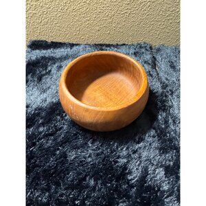 Handcrafted Solid Teak Wood Bowl From Thailand3" Tall